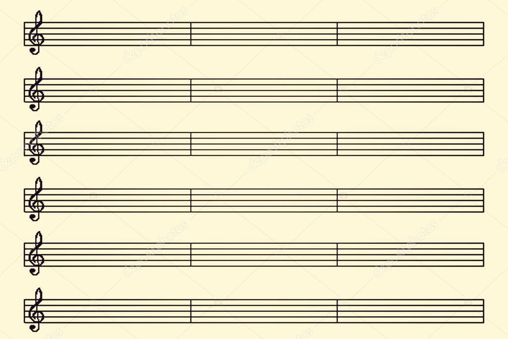 Kinder lernen Musiktheorie mit Notenheft und Bleistift
